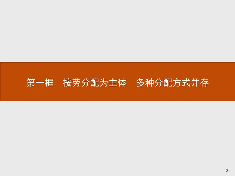 高中政治人教版必修1课件：7.1 按劳分配为主体　多种分配方式并存02