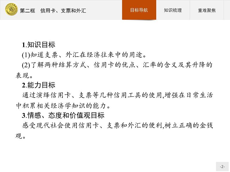 高中政治人教版必修1课件：1.2 信用卡、支票和外汇02