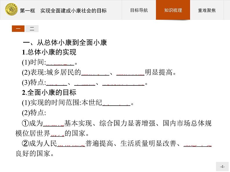 高中政治人教版必修1课件：10.1 实现全面建成小康社会的目标04