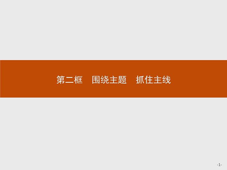 高中政治人教版必修1课件：10.2 围绕主题　抓住主线01