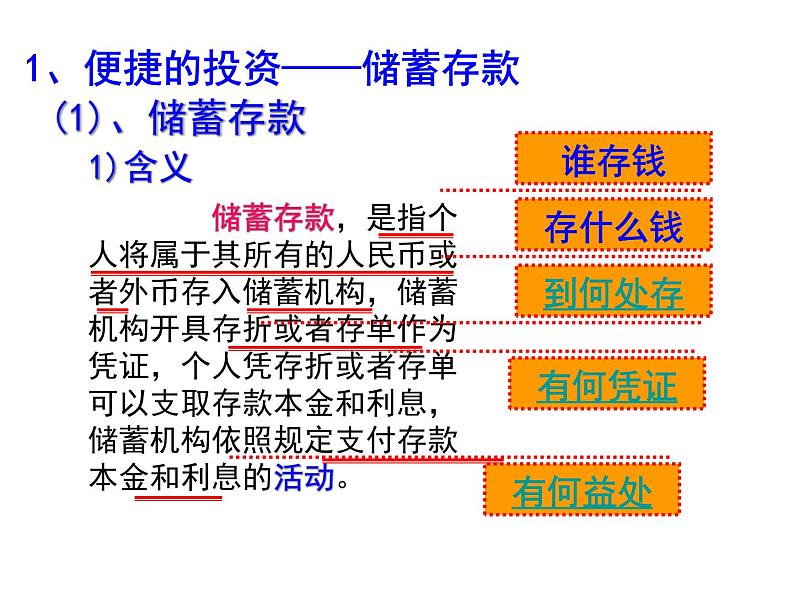 人教版高一政治必修1课件：2.6.1储蓄存款课件（共 21张PPT）04