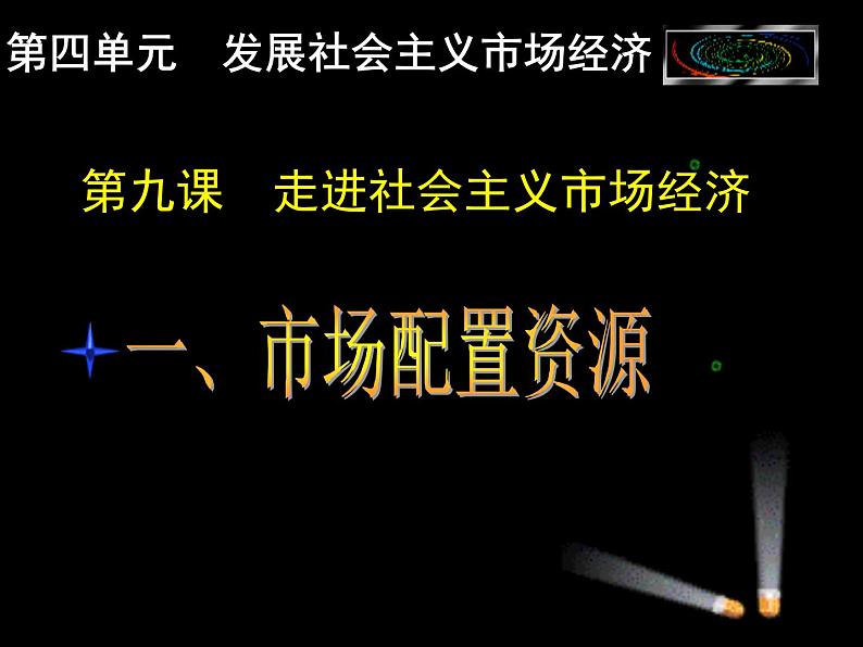 人教版高一政治必修1课件：4.9.1市场配置资源课件（共24 张PPT）01