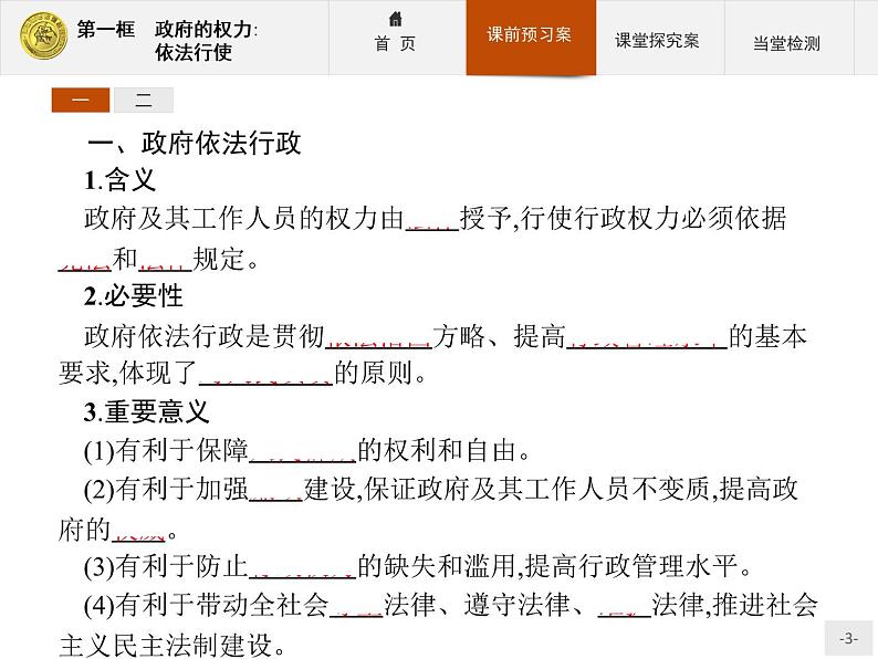 高中政治人教版必修2课件：4.1 政府的权力：依法行使03