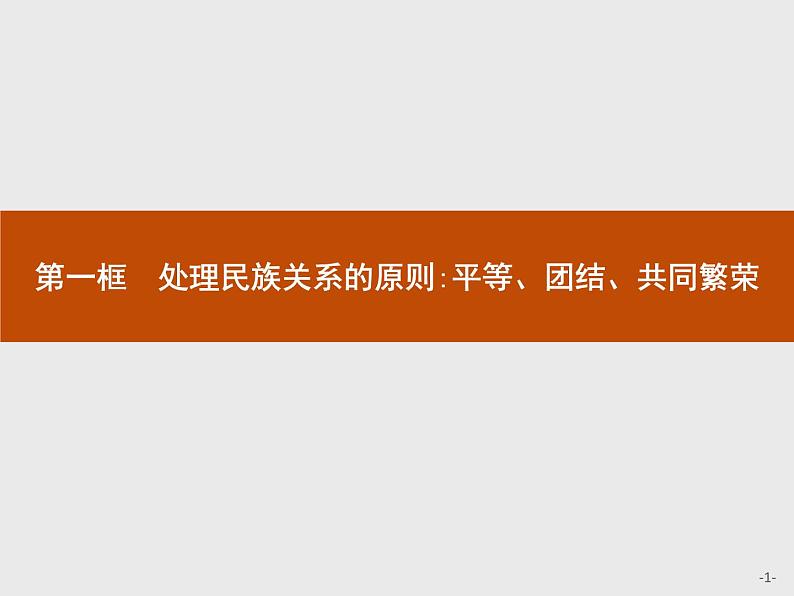 高中政治人教版必修2课件：7.1 处理民族关系的原则：平等、团结、共同繁荣01