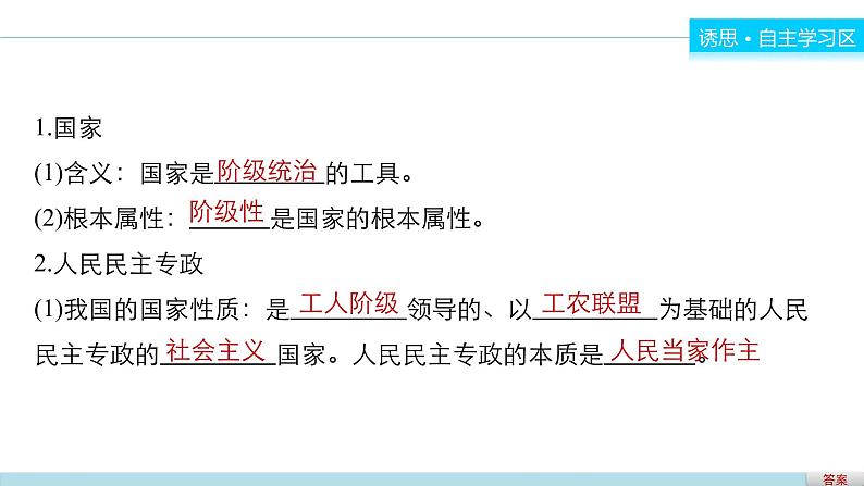 高中政治人教版必修二同步课件：1.1 人民民主专政：本质是人民当家作主04