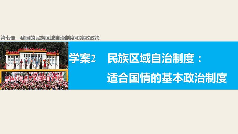 高中政治人教版必修二同步课件：7.2 民族区域自治制度：适合国情的基情的基本政治制度01