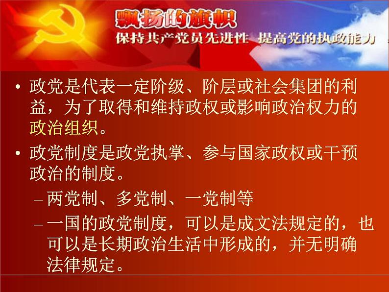 高一政治必修2课件：3.6.1中国共产党执政：历史和人民的选择（新人教版）01