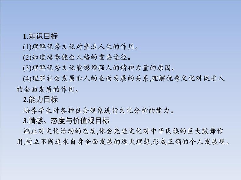 高中政治人教版必修3课件：2.2文化塑造人生02