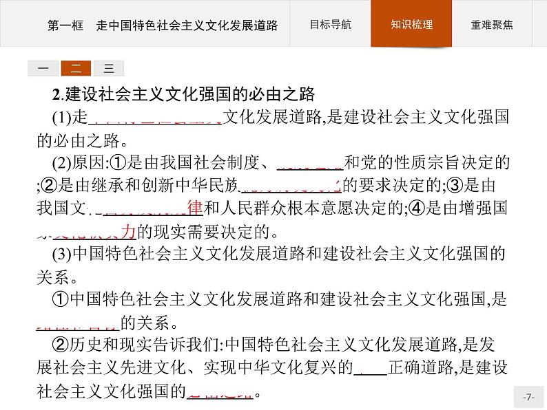 高二政治人教版必修3课件：9.1 走中国特色社会主义文化发展道路07