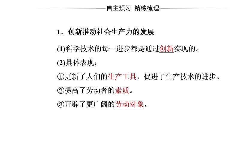 政治·必修4（人教版）课件：第三单元第十课第二框创新是民族进步的灵魂04