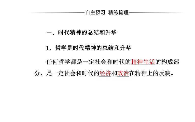 政治·必修4（人教版）课件：第一单元第三课第一框真正的哲学都是自己时代的精神上的精华04