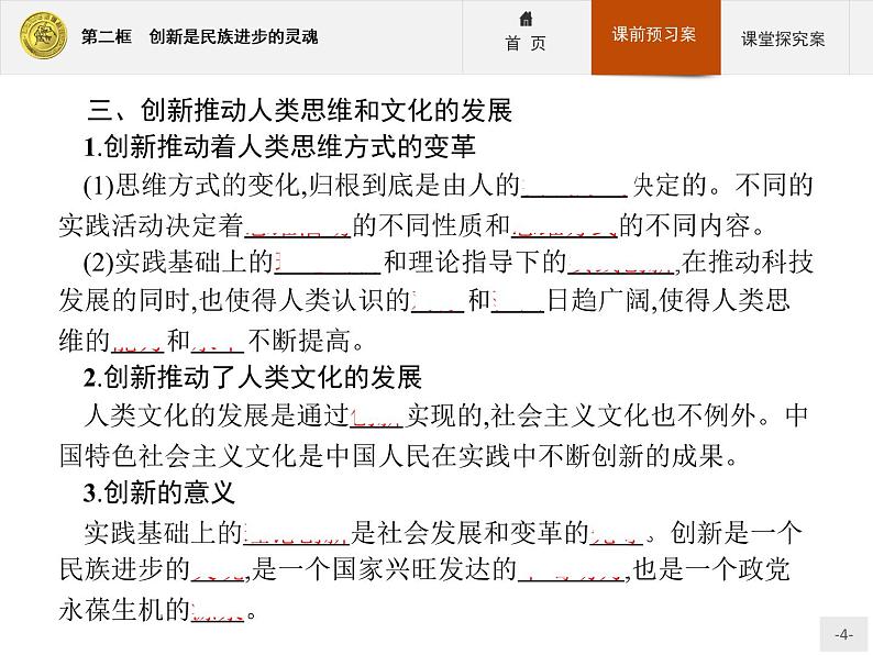 高中政治人教版必修4课件：3.10.2 创新是民族进步的灵魂04