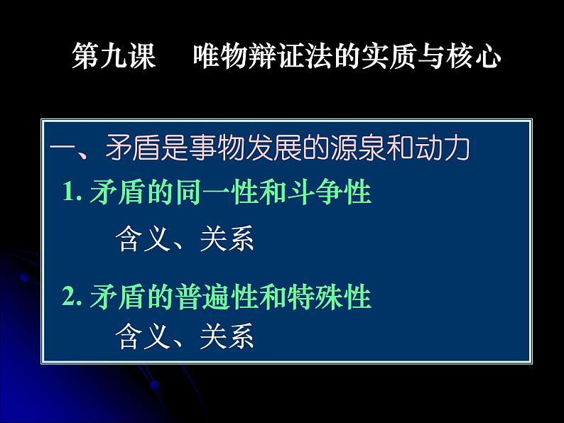 高二政治必修4课件：3.9.1矛盾是事物发展的源泉和动力（新人教版）08