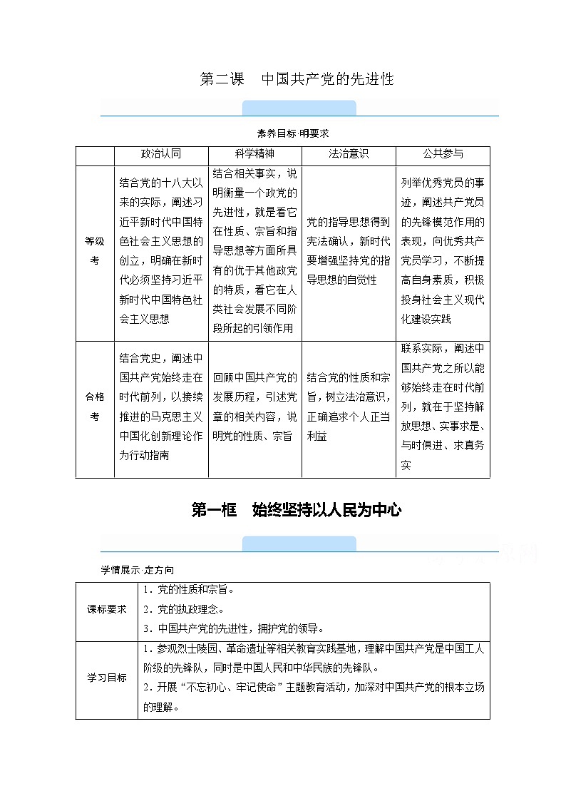 学案：2.1始终坚持以人民为中心+Word版含解析01