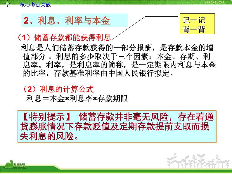 人教版高中政治复习课件：1-2.6投资理财的选择第6页