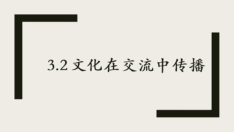 高中政治人教版必修三文化生活3.2文化在交流中传播课件第1页