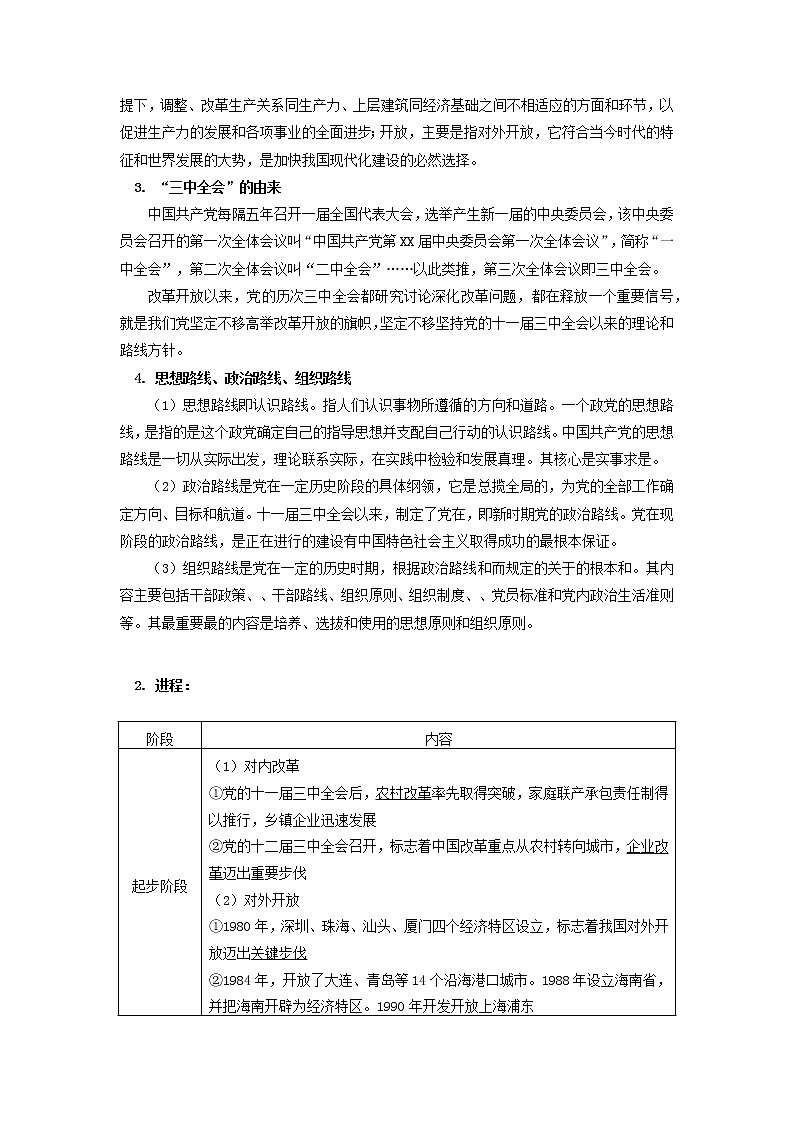 人教统编版 必修1 第三课 只有中国特色社会主义才能发展中国 学案02