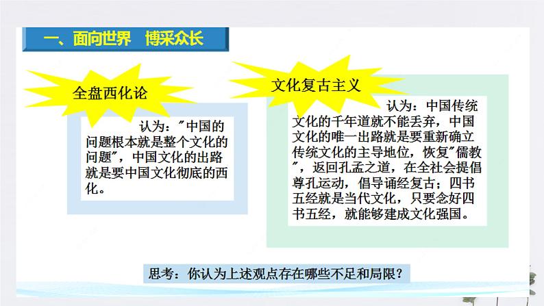 高中政治必修四8.3 正确对待外来文化 课件PPT03