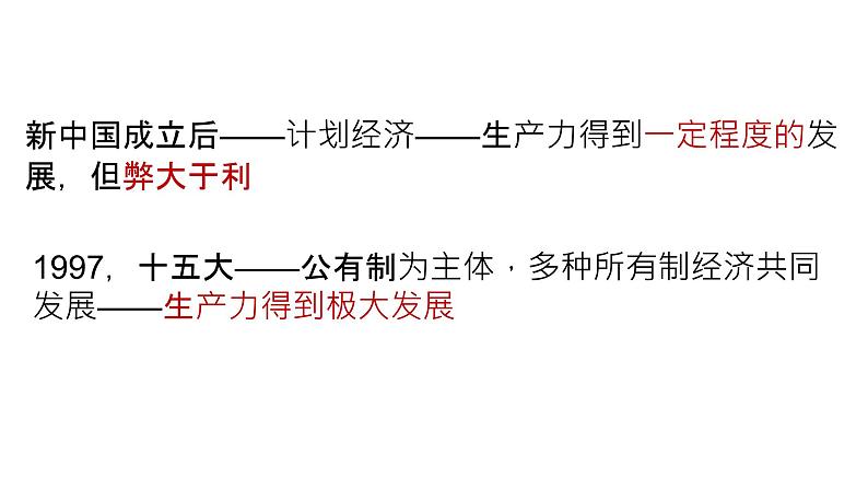 高中政治统编版必修二1.1 公有制为主体 多种所有制经济共同发展 课件03