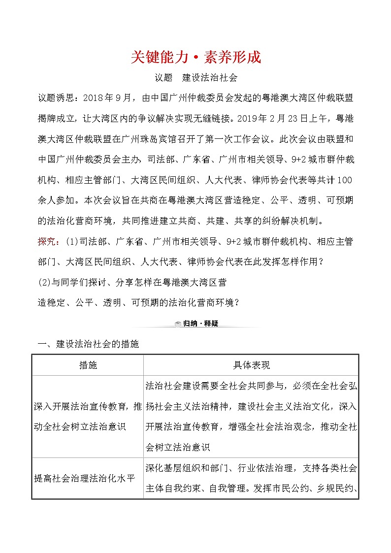 高中政治统编版（2019）必修3关键能力·素养形成 3.8.3 试卷（含解析）01