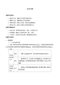 高中政治思品人教统编版必修3 政治与法治公正司法优秀教学设计及反思