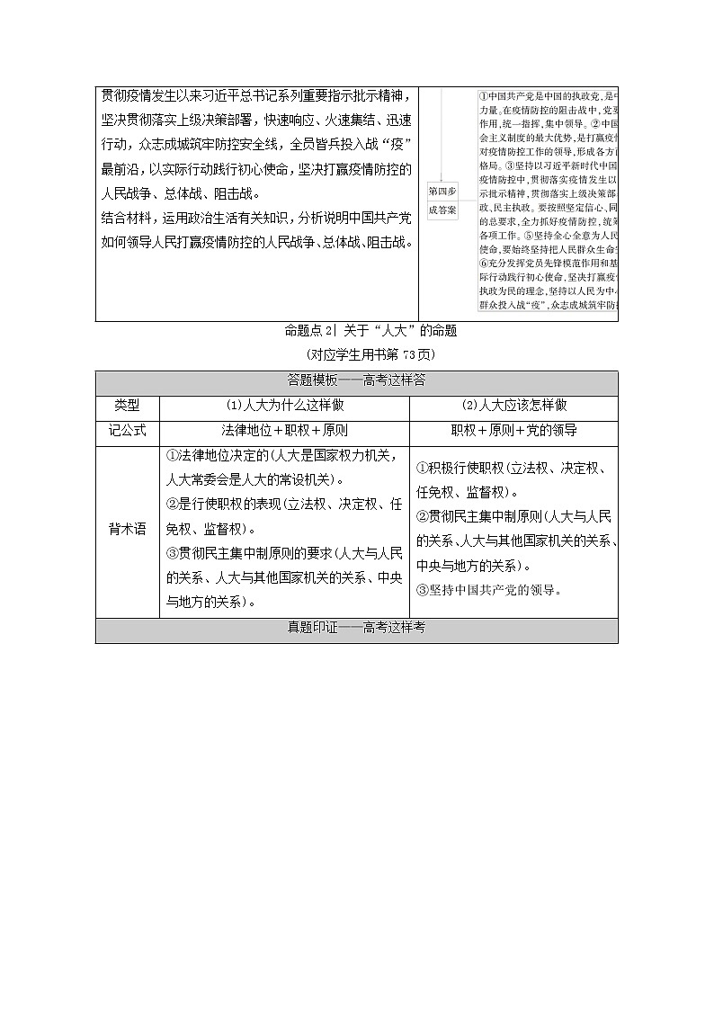 2021高考政治二轮复习突破6政治制度与民主建设第2课时主观题增分提能学案03
