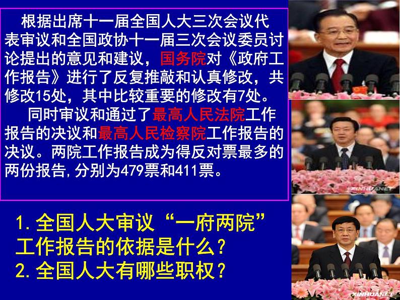 课件PPT 高一政治必修2课件：3.5.1人民代表大会：国家的权力机关课件（共26 张PPT）07