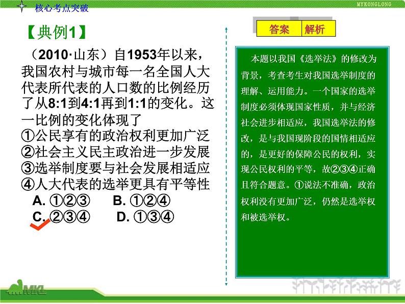 课件PPT 人教版高中政治复习课件：2-1.2我国公民的政治参与08