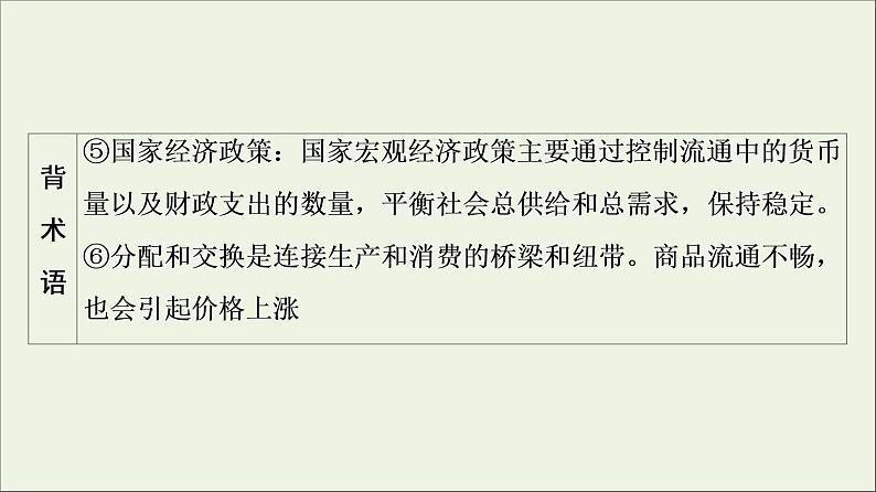 课件PPT 2021高考政治二轮复习第1部分专题整合突破1价格变动与居民消费第2课时主观题增分提能课件第6页