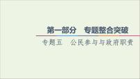 课件 2021高考政治二轮复习第1部分专题整合突破5公民参与与政府职责第2课时主观题增分提能课件