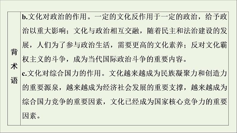 课件 2021高考政治二轮复习第1部分专题整合突破8文化作用与文化发展第2课时主观题增分提能课件第7页