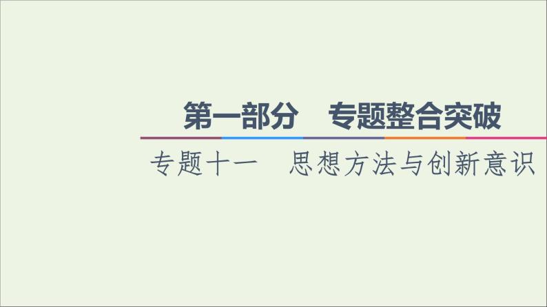 课件 2021高考政治二轮复习第1部分专题整合突破11思想方法与创新意识第1课时客观题满分固本课件01