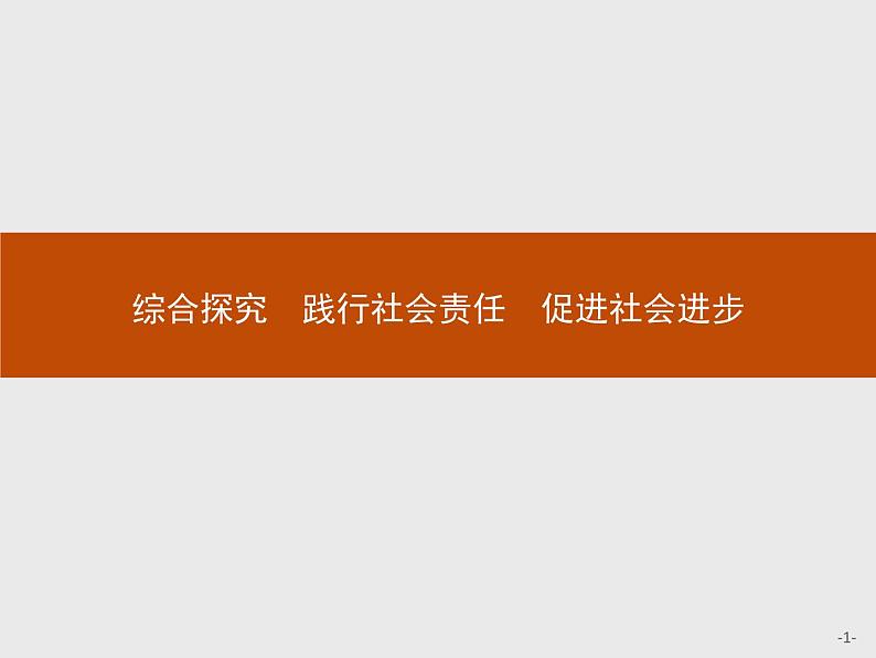 第二单元 综合探究 践行社会责任 促进社会进步 课件-【新教材】高中政治统编版（2019）必修二(共28张PPT)第1页