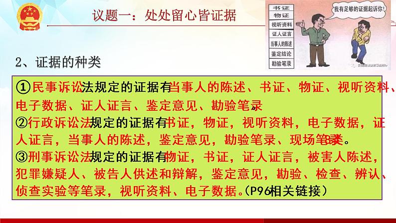 高中政治部编版选择性必修2法律与生活10.3 依法收集运用证据课件06