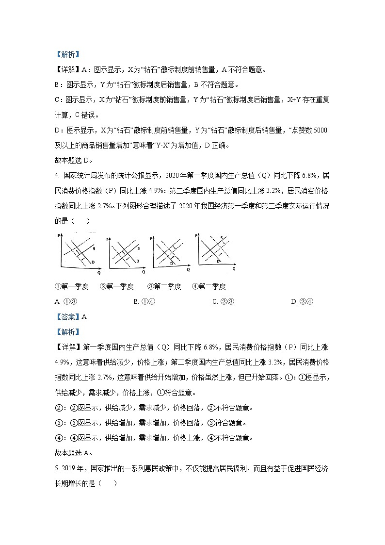 2021年八省联考重庆市政治试卷及答案解析（原卷+解析卷）03
