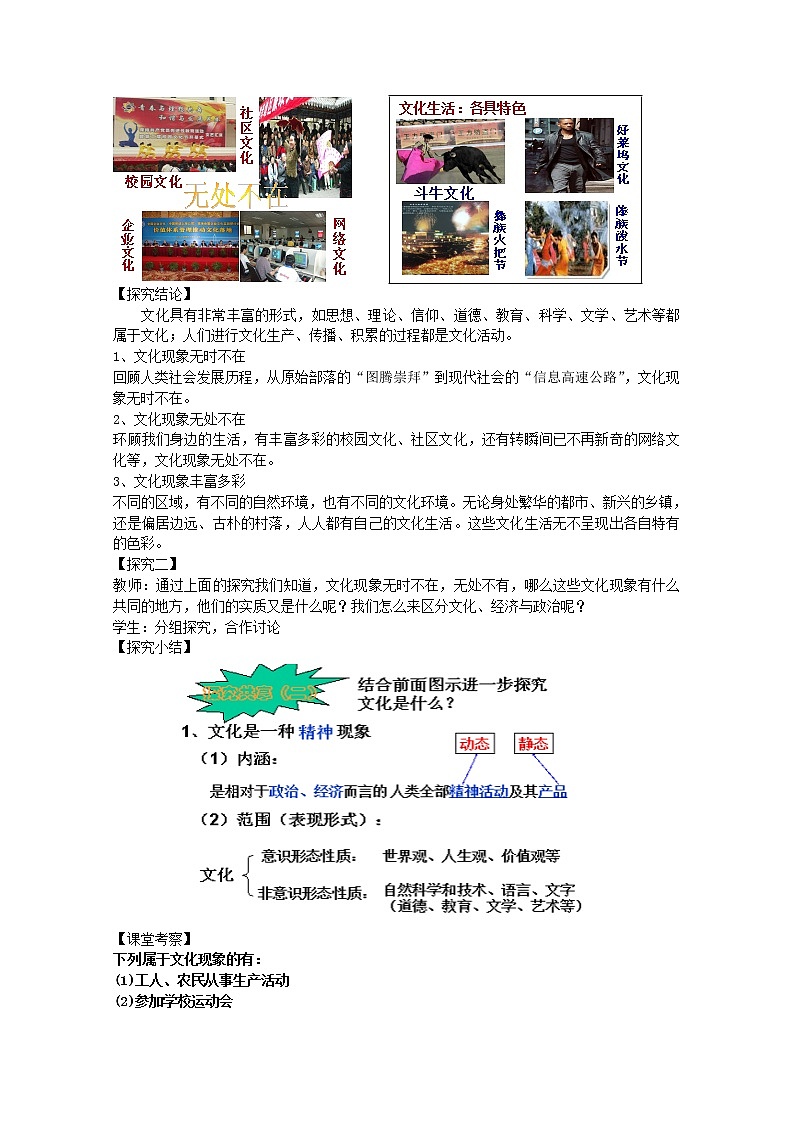 高中政治-第1单元-第1课-第1框-体味文化教材分析与导入设计2-新人教版必修3 教案02
