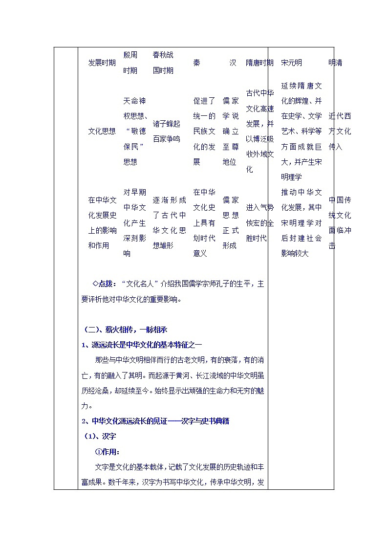 高中政治必修三教案：第六课 我们的中华文化03