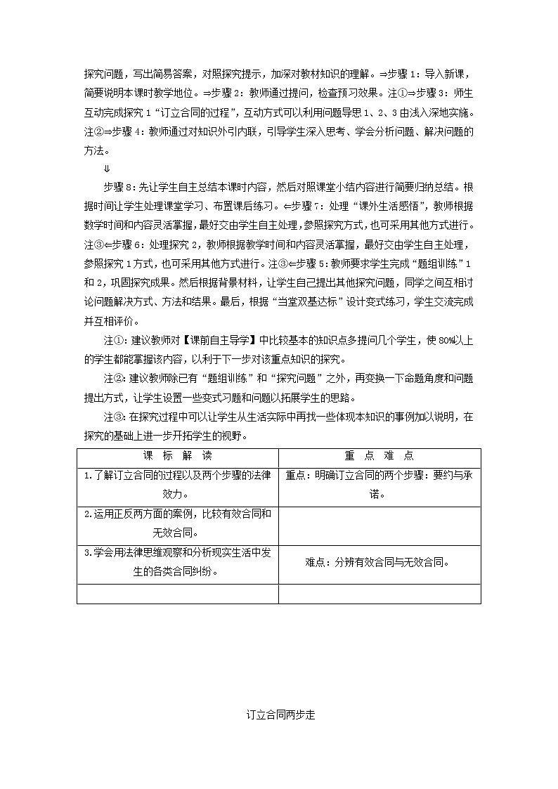 人教版选修五3.2《订立合同有学问》教案02