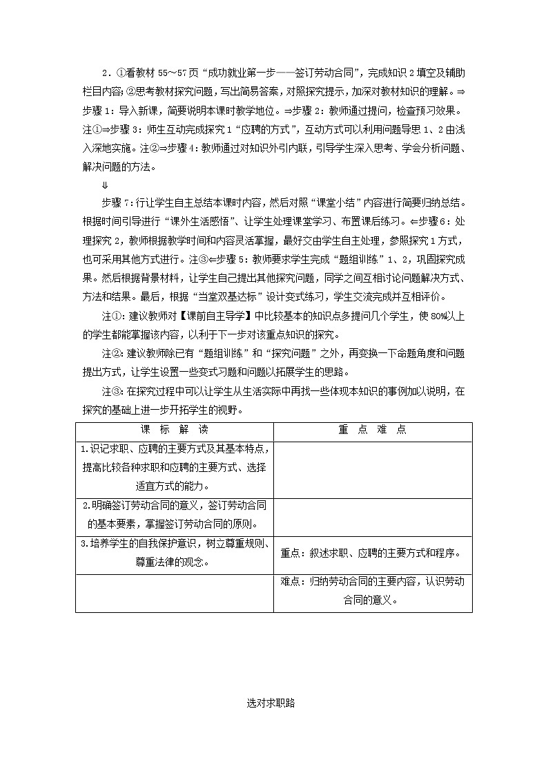 人教版选修五4.1《通往就业之路》教案02