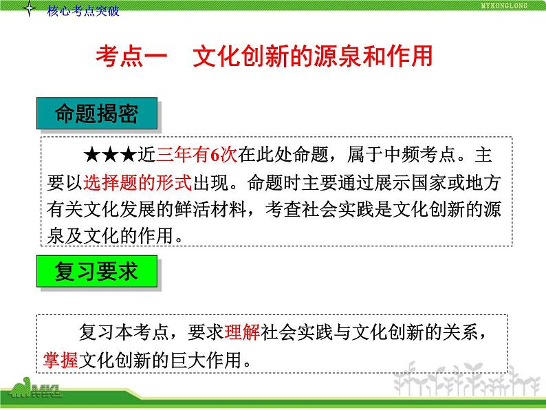 人教版高中政治复习课件：3-2.5文化创新第4页