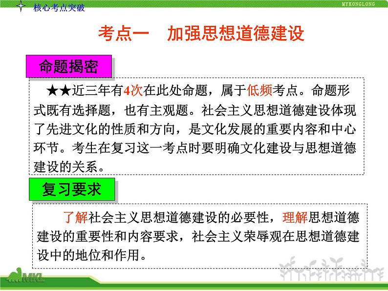 人教版高中政治复习课件：3-4.10文化发展的中心环节04