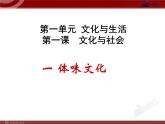 高二政治必修3课件：1-1-1体味文化（新人教版）