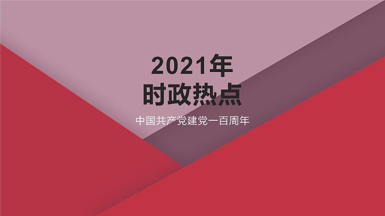 2021年高考政治总复习 时政热点教学课件：中国共产党建党一百周年第1页