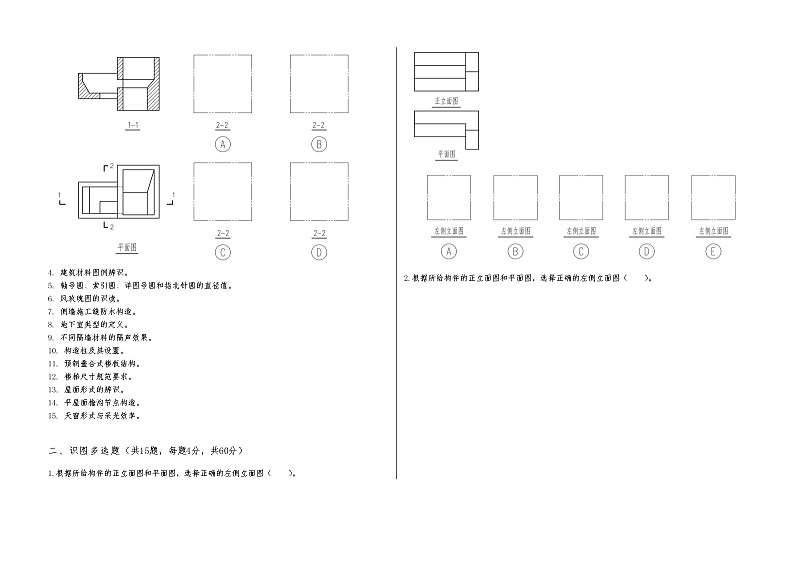 2022年全国职业院校技能大赛中职组 建筑CAD赛项模拟赛题（word版）02