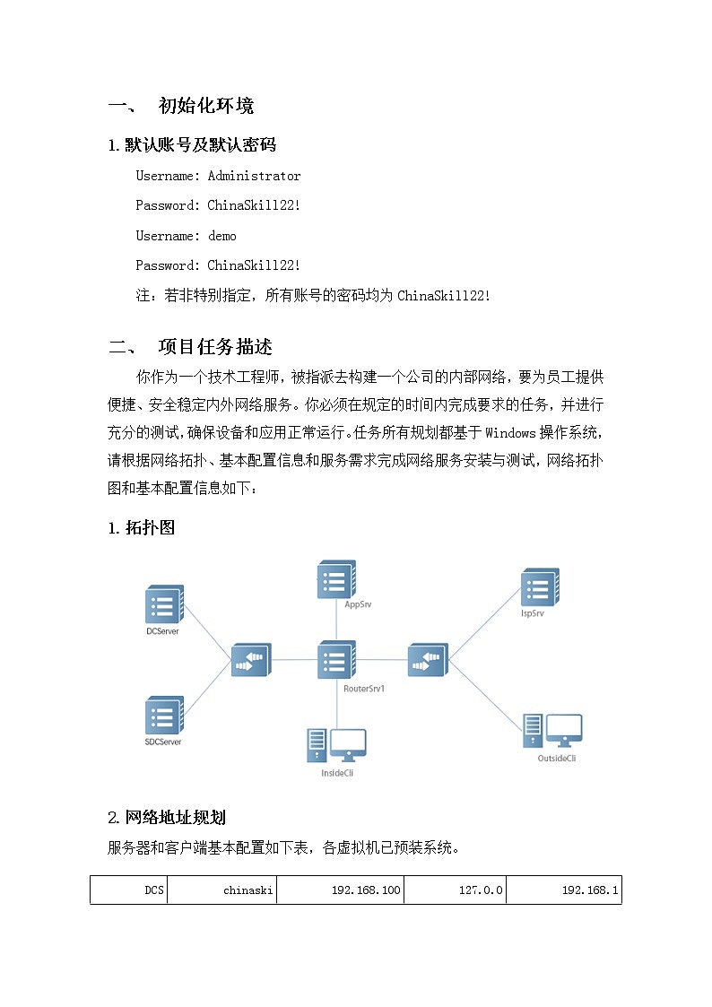 2022年全国职业院校技能大赛高职组 网络系统管理赛项模拟赛题（Word版）03
