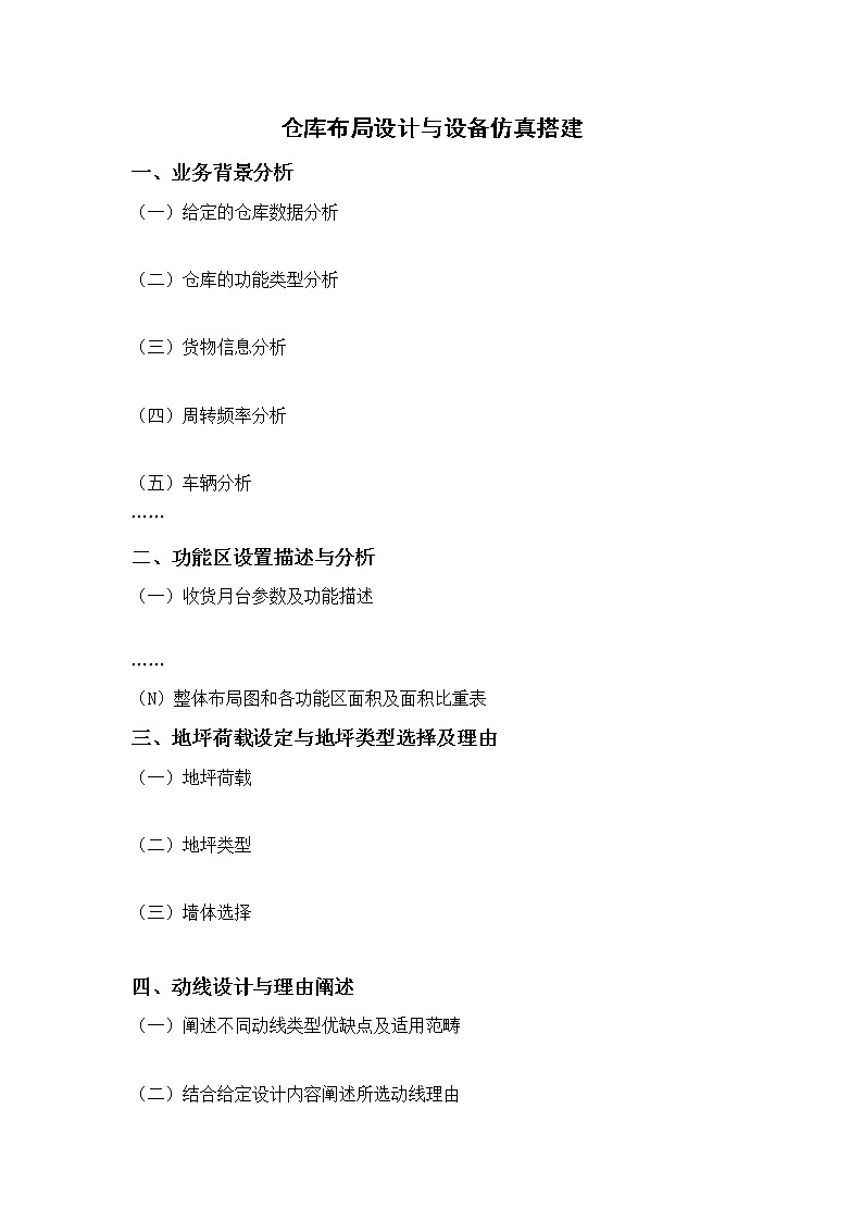 2022年全国职业院校技能大赛高职组 智慧物流作业方案设计与实施赛项模拟赛题（Word版）01