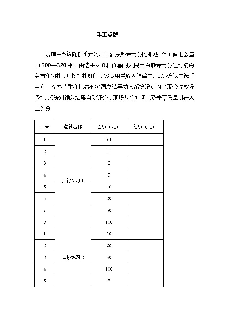 2022年全国职业院校技能大赛高职组 银行业务综合技能赛项模拟赛题（Word版）01