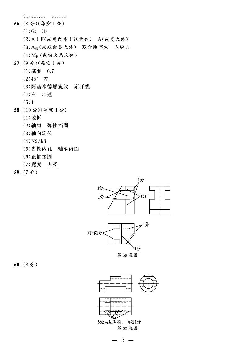 2023年度江苏省职教高考一轮复习系统性一模考试机械试卷02