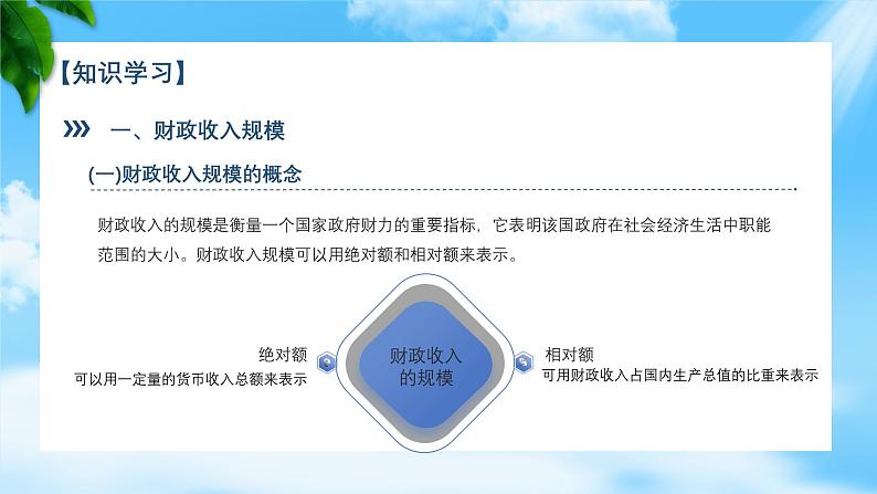 任务2.2 熟悉财政收入的规模和结构（教学课件）《财政与金融基础知识》高教社（第四版）同步精品课堂08