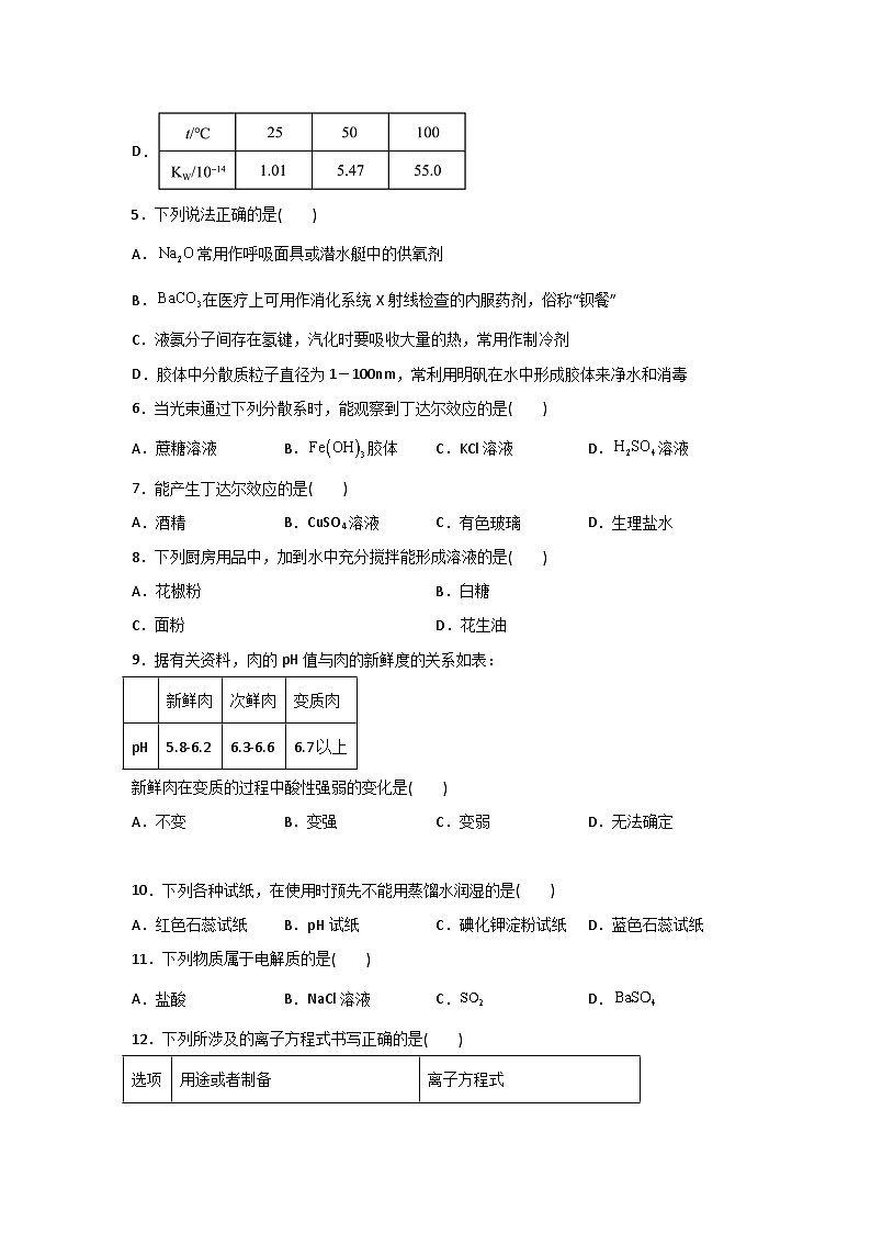 《化学》 - 溶液 知识点训练   中职《农林牧渔类》对口考试一轮复习  03 （原卷版+解析版）02